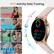 Left. GlowWise - Women's Smartwatch with AMOLED Screen, Bluetooth Calling, SpO2 Monitor, 110+ Sports Modes, 3ATM Waterproof for iPhone - yellow.