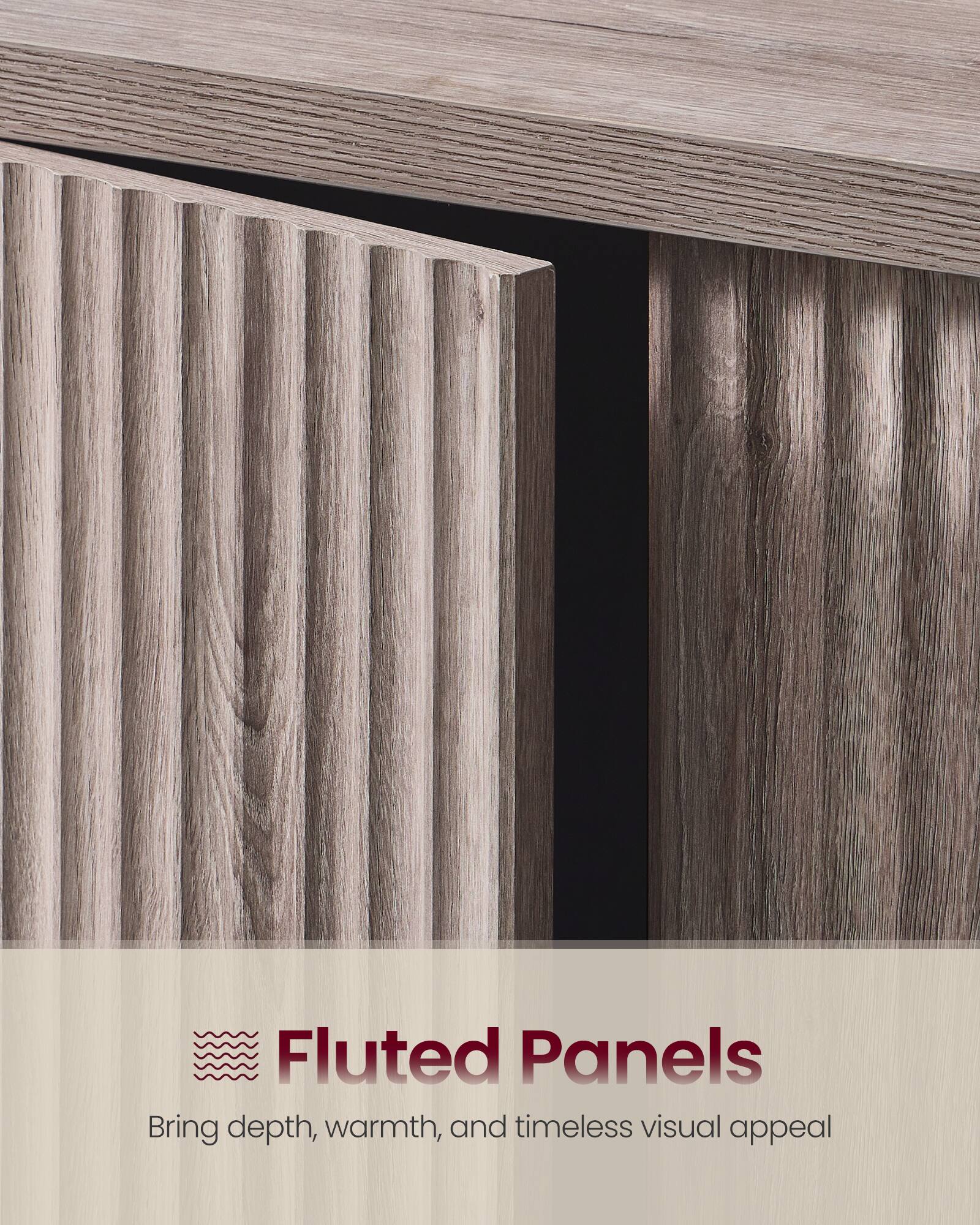 Fluted Panels  
Bring depth, warmth, and timeless visual appeal