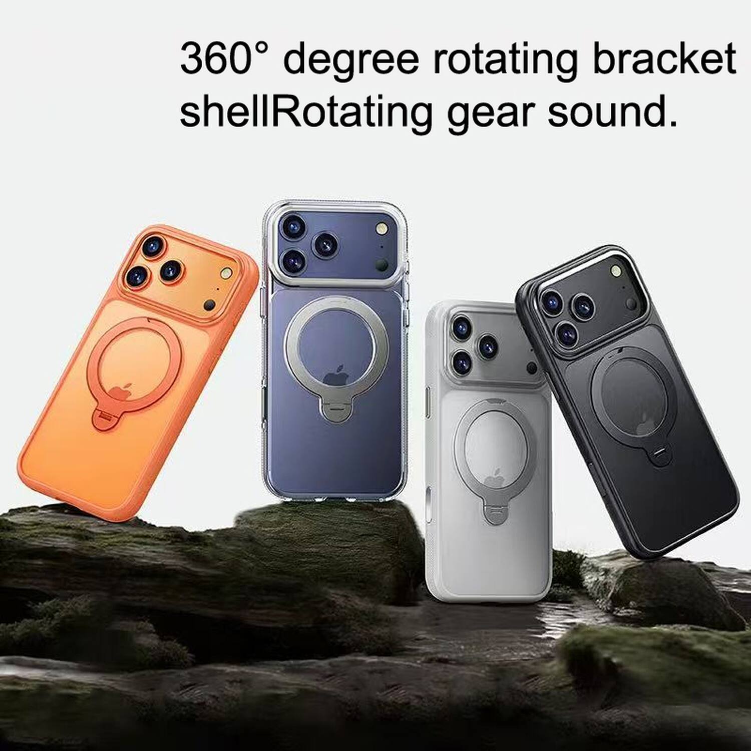 360° degree rotating bracket shell. Rotating gear sound.