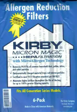 Kirby - 6-Pack Genuine Allergy Reduction Bags – Fits Sentria, G7, Diamond Edition
