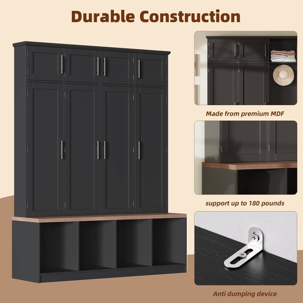 Durable Construction

Made from premium MDF

Support up to 180 pounds

Anti dumping device