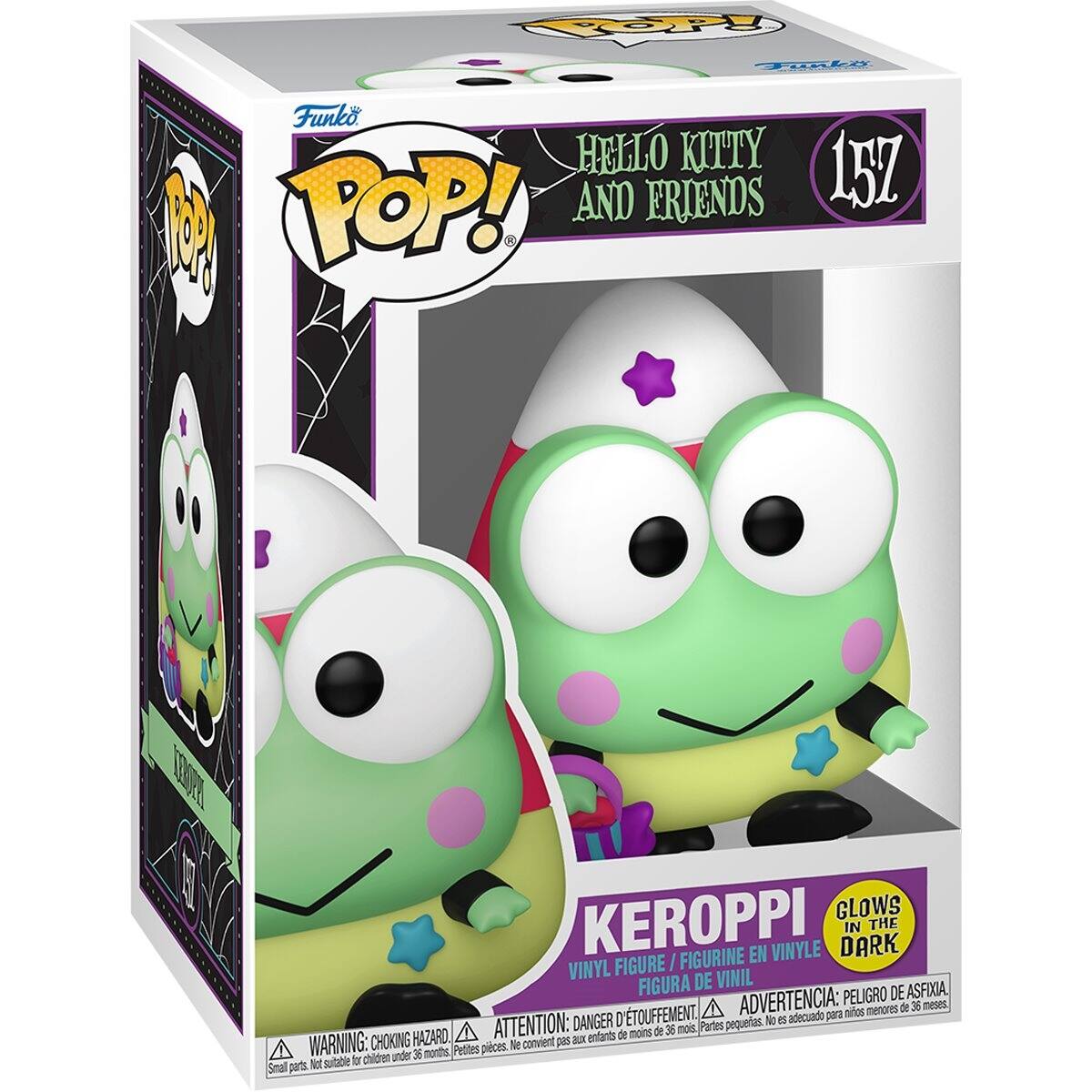 KOP! Funko POP! HELLO KITTY AND FRIENDS 157 KEROPPI GLOWS IN THE DARK VINYL FIGURE / FIGURINE EN VINYLE / FIGURA DE VINIL / FIGURA DE VINIL FIGURA DE DEASFIXIA, ADVERTENCIA: PELIGRO de 36 meses, D'TOUFFEMENT, para nios menores DANGER pequeas. No es adecuado CHOKING HAZARD, ATTENTION: aux enfants de moins de 36 mois, Partes WARNING: pieces. Ne convient pas under 36 months, Petites Not: suitable for children Small parts.