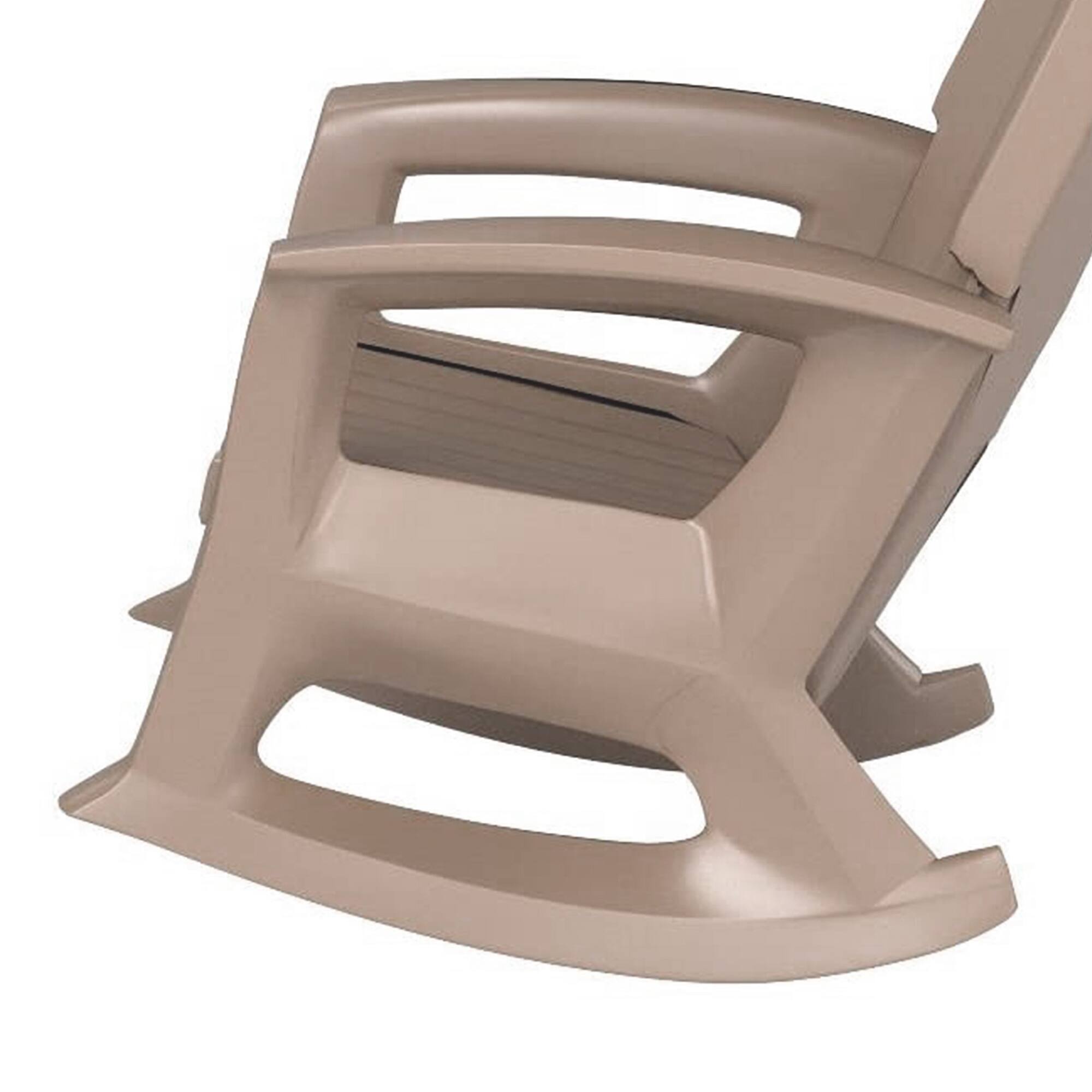 Alt View 5. Semco - Semco Plastics Rockaway Heavy Duty All-Weather Outdoor Rocking Chair, Taupe - Taupe.