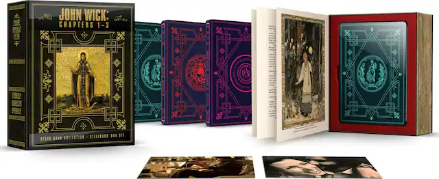 Front. Steelbook John Wick 1 / 2 / 3 (Triple Feature + Digital) (4K UHD + Digital).