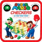 Front. Super Mario - Checkers & Tic Tac Toe Collector's Game Set Board Game - White/multicolor.