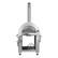 Angle. Koolmore - 32 in. Outdoor Gas and Wood Fired Pizza Oven in Stainless-Steel (KM-OKS-DFPO) - Stainless-Steel.