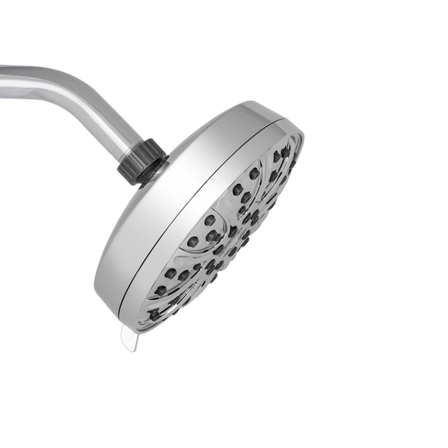 Left. Waterpik - Waterpik Drencher PowerPulse Massage Chrome 6 settings Wallmount Showerhead 1.8 gpm - Chrome.