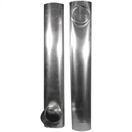 Front. Deflecto - Skinny Duct Telescoping 27" to 48" Aluminum Dryer Vent.