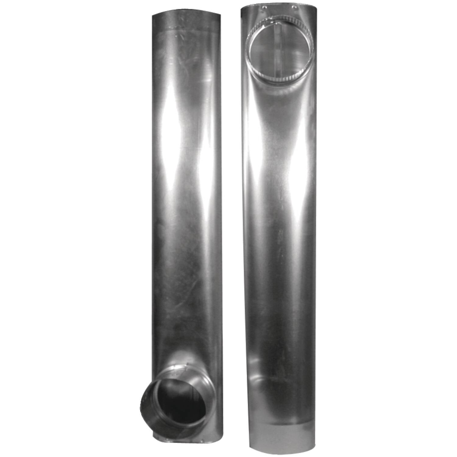 Front. Deflecto - Skinny Duct Telescoping 27" to 48" Aluminum Dryer Vent.