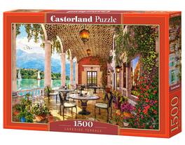 Castorland - 1500 Piece Jigsaw Puzzles, Lakeside Terrace, Italy, Mountain lake, Scenic view, Adult Puzzle, C-152186-2 - Red