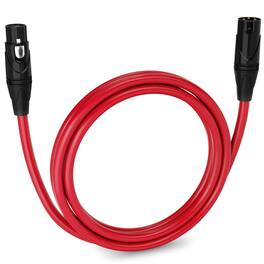 Lyxpro - 6 ft Balanced XLR Cable, Male to Female, 3 Pin Microphone Cable - Red