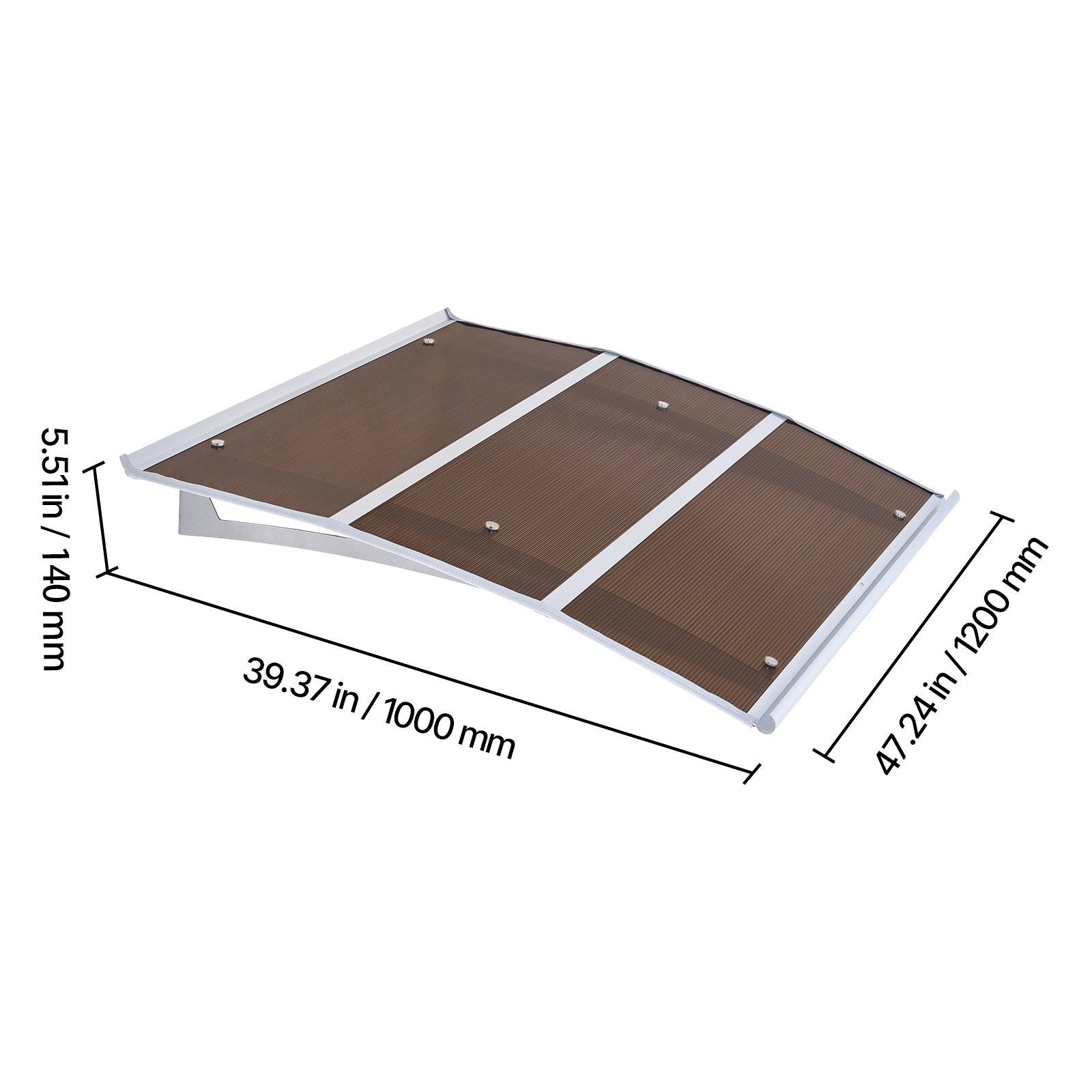 5.51 in / 140 mm  
39.37 in / 1000 mm  
47.24 in / 1200 mm