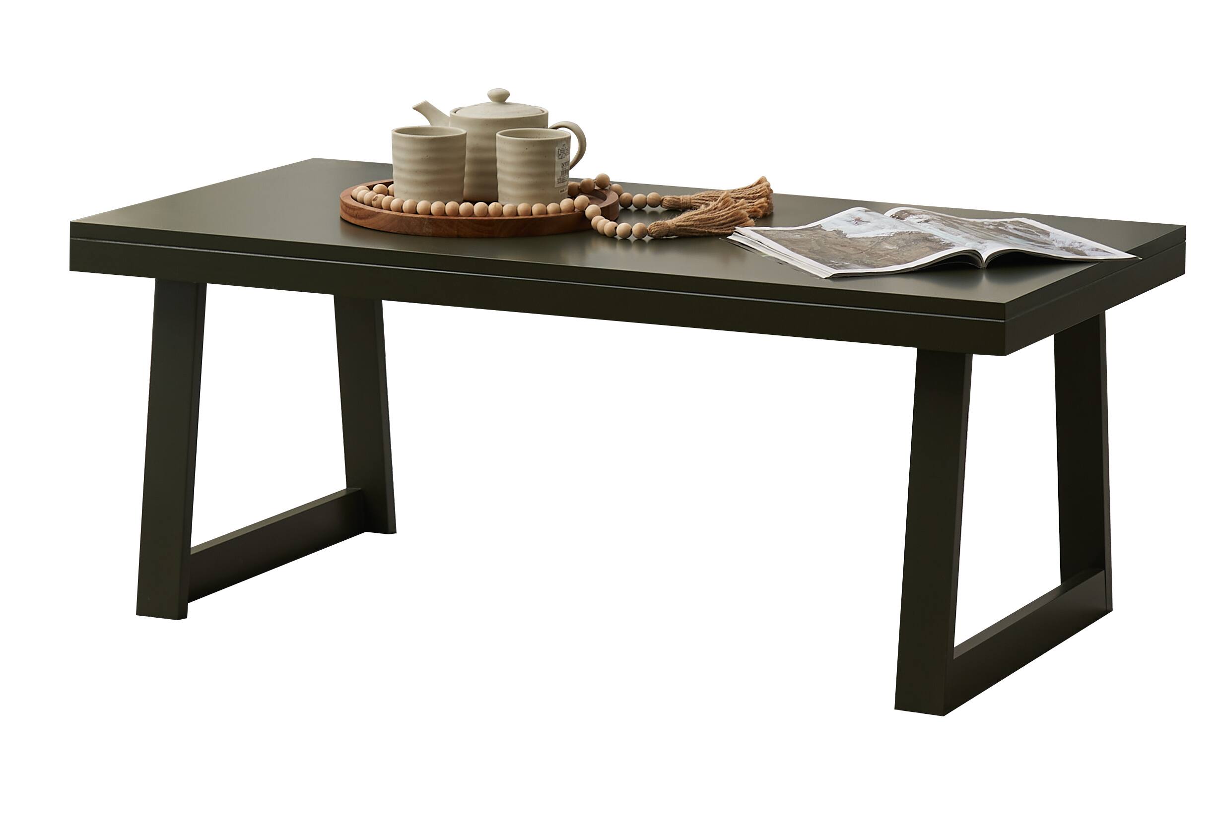 Angle. Kings Brand Furniture - Kings Brand Furniture Charlie Rectangular Coffee Table, Center Table, Cocktail Tea Table for Living Room - Natural.