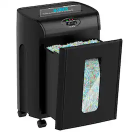 Loheer - 16-Sheet Paper Shredder Cross Cut Heavy Duty Office Shredder with Pull Out Basket P-4 Security Quiet Home Use