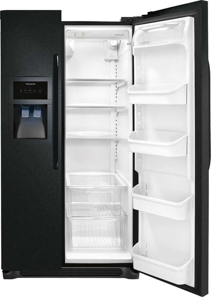 Best Buy: Frigidaire 22.5 Cu. Ft. Side-by-Side Refrigerator Black ...