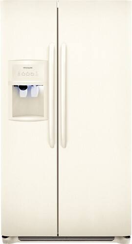 Front Standard. Frigidaire - 22.5 Cu. Ft. Side-by-Side Refrigerator with Thru-the-Door Ice and Water - Bisque.