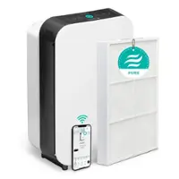 Alen - BreatheSmart 35i Air Purifier with Pure HEPA Filter - Ideal for Dust, Mold, & Germs in 500-1,000 Sq. Ft - White - Front_Zoom