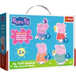 Trefl - Baby Peppa Pig Classic Little Piggy Among Friends 3/4/5/6 Piece Jigsaw Puzzle - Multicolor
