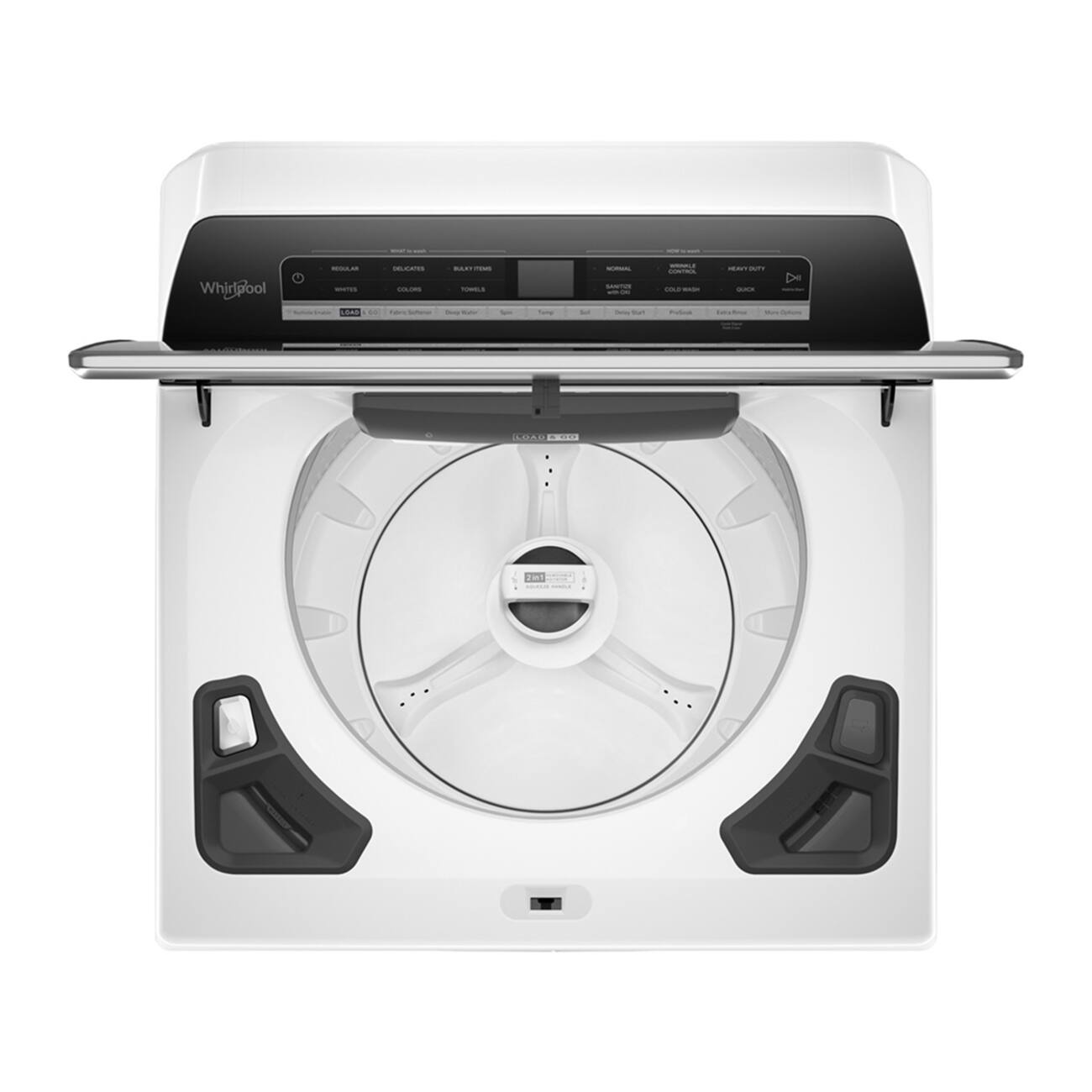 Whirlpool
REGULAR WHITEL UDIAD
DELICATES COLORS Fabre Softener
BULKY ITEMS TOWELS Deep Vortex Spin
Tang
NORMAL SANITIZER Daily that
WRINKLE CONTROL COLD WASH Protein
HDAYY DUTY IQUO THE We Options
LOAD GO
Not mement