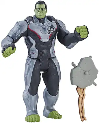 Front. Hasbro - Marvel Avengers Endgame 6 Inch Action Figure | Team Suit Hulk - Grey.