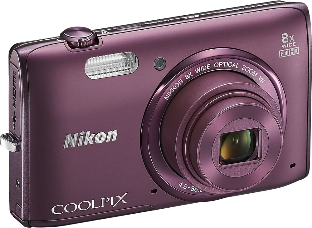 Best Buy: Nikon Coolpix S5300 16.0-Megapixel Digital Camera Plum 26458