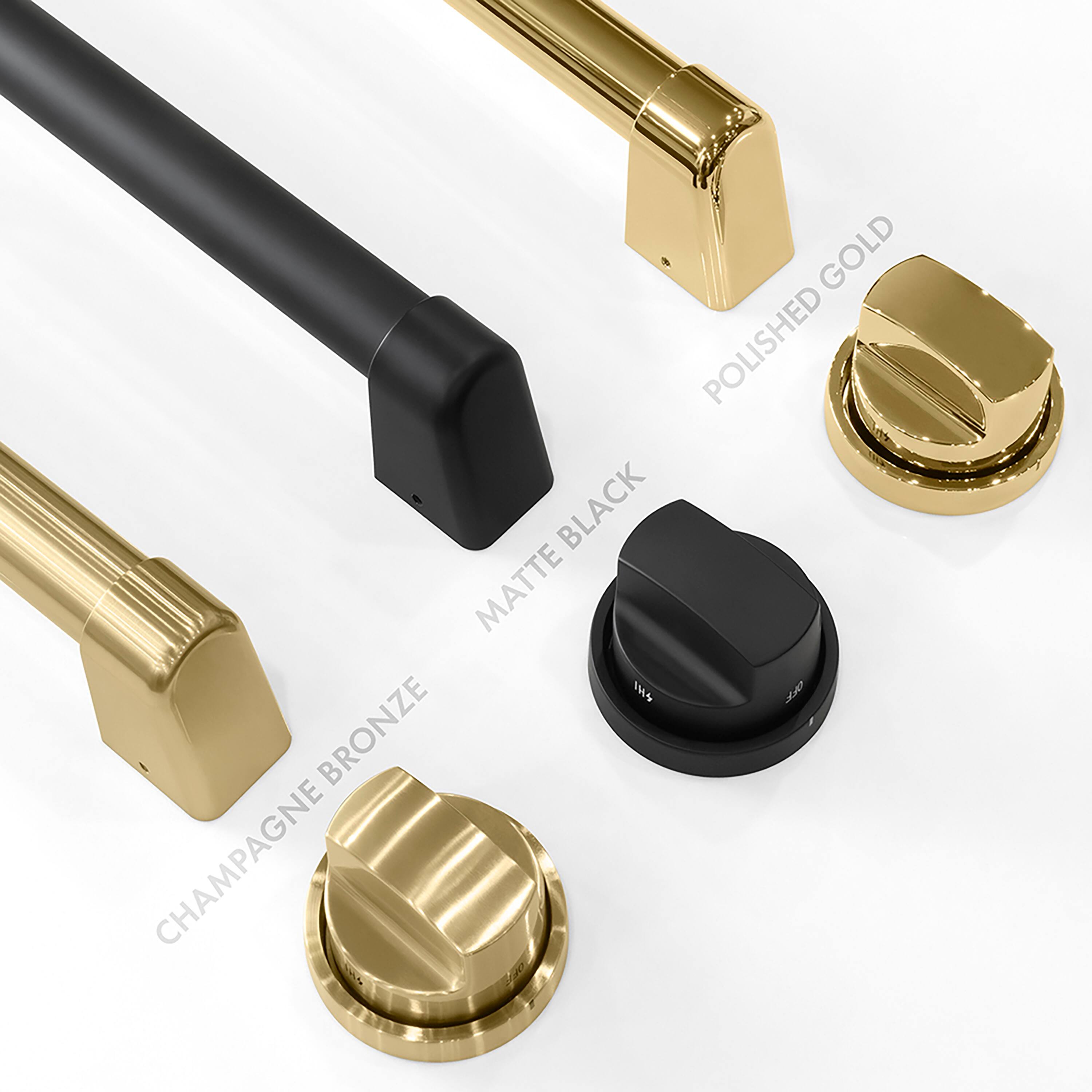 - MATTE BLACK
- CHAMPAGNE BRONZE
- POLISHED GOLD