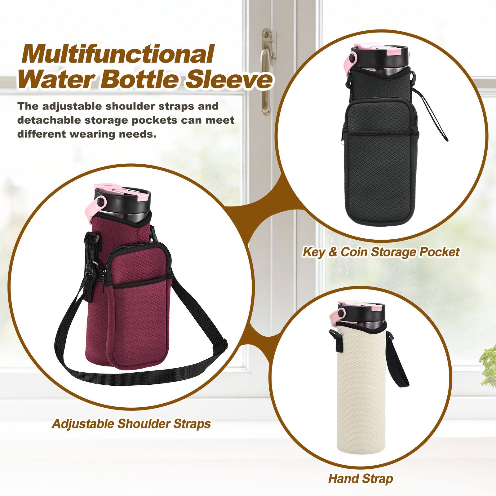 Multifunctional Water Bottle Sleeve

The adjustable shoulder straps and detachable storage pockets can meet different wearing needs.

Key & Coin Storage Pocket
Adjustable Shoulder Straps
Hand Strap