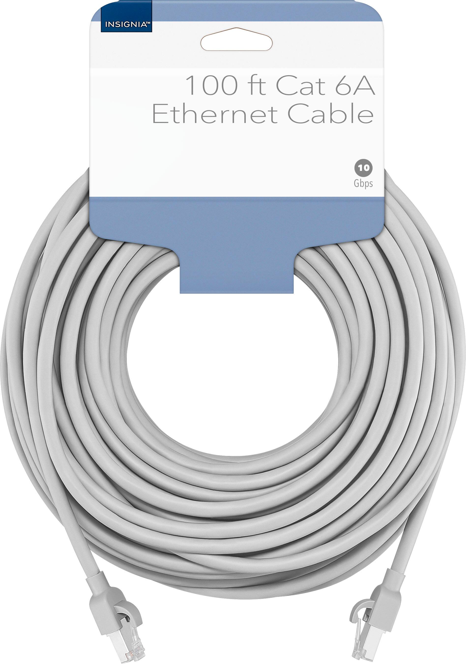INSIGNIA™  
100 ft Cat 6A Ethernet Cable  
10 Gbps