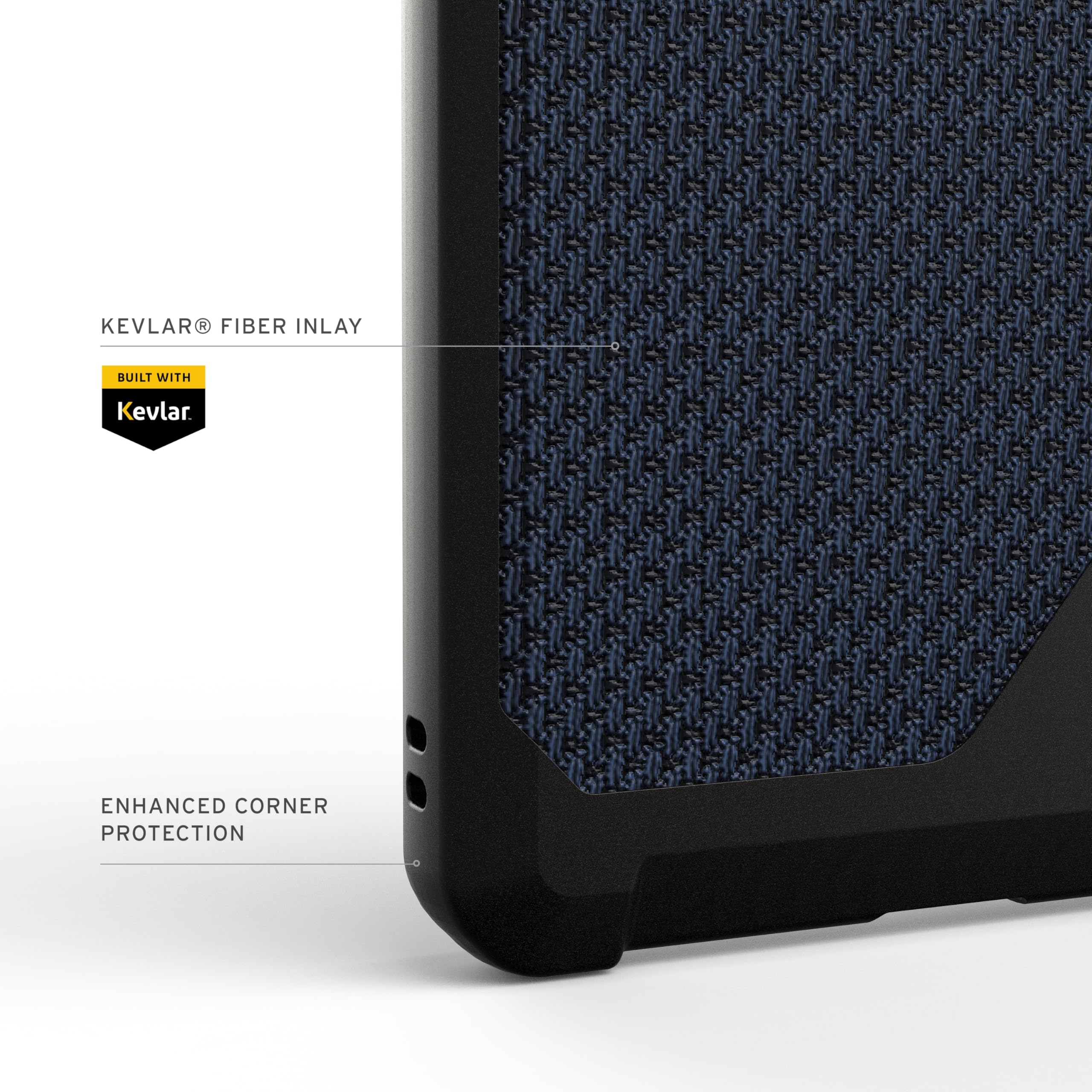 KEVLAR® FIBER INLAY  
BUILT WITH Kevlar®  
ENHANCED CORNER PROTECTION