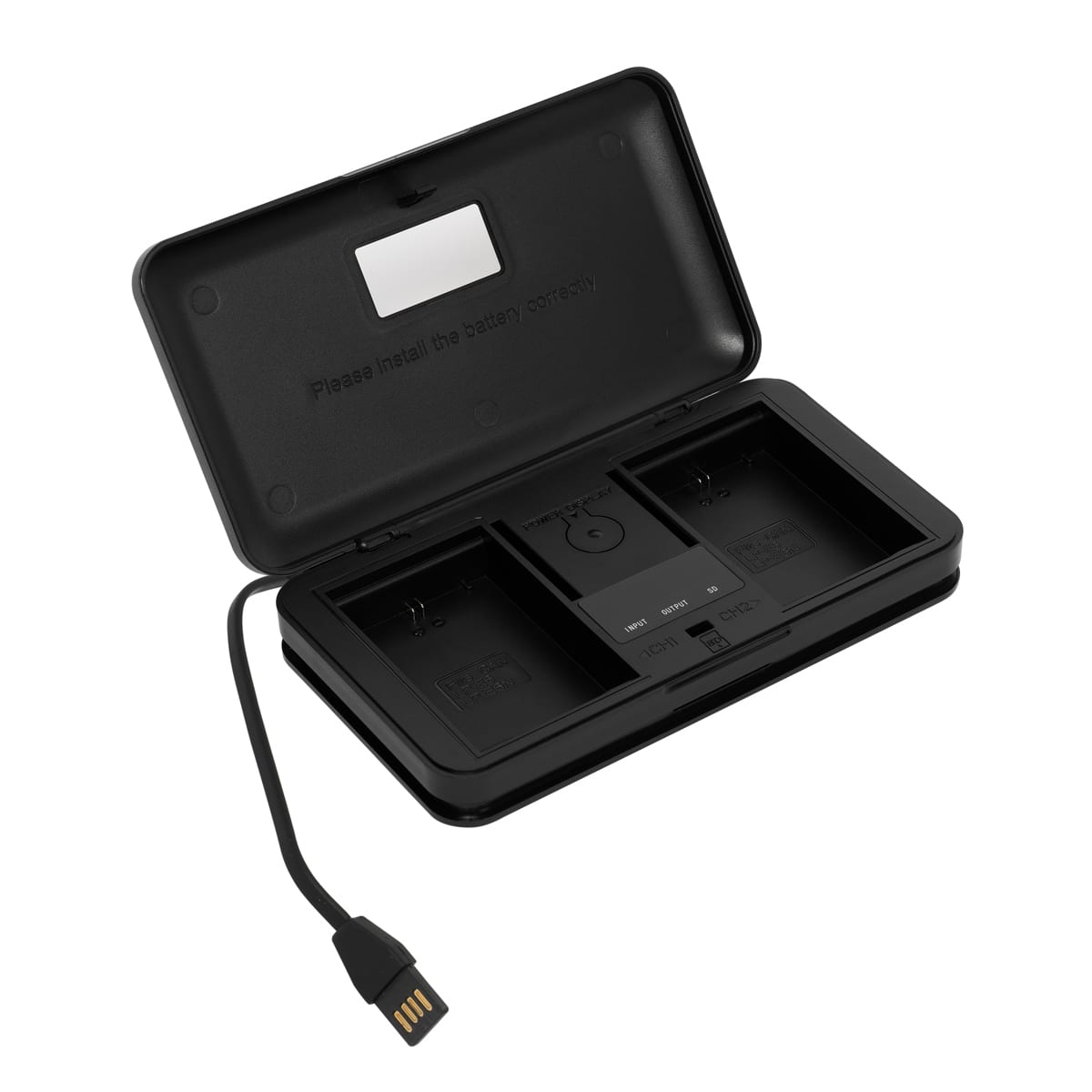 Green Extreme - USB LCD Dual Charger Case for Canon LP-E6/LP-E6NH Battery