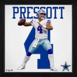 Highland Mint - Dak Prescott Dallas Cowboys 13'' x 13'' Jersey Number Frame - Multicolor