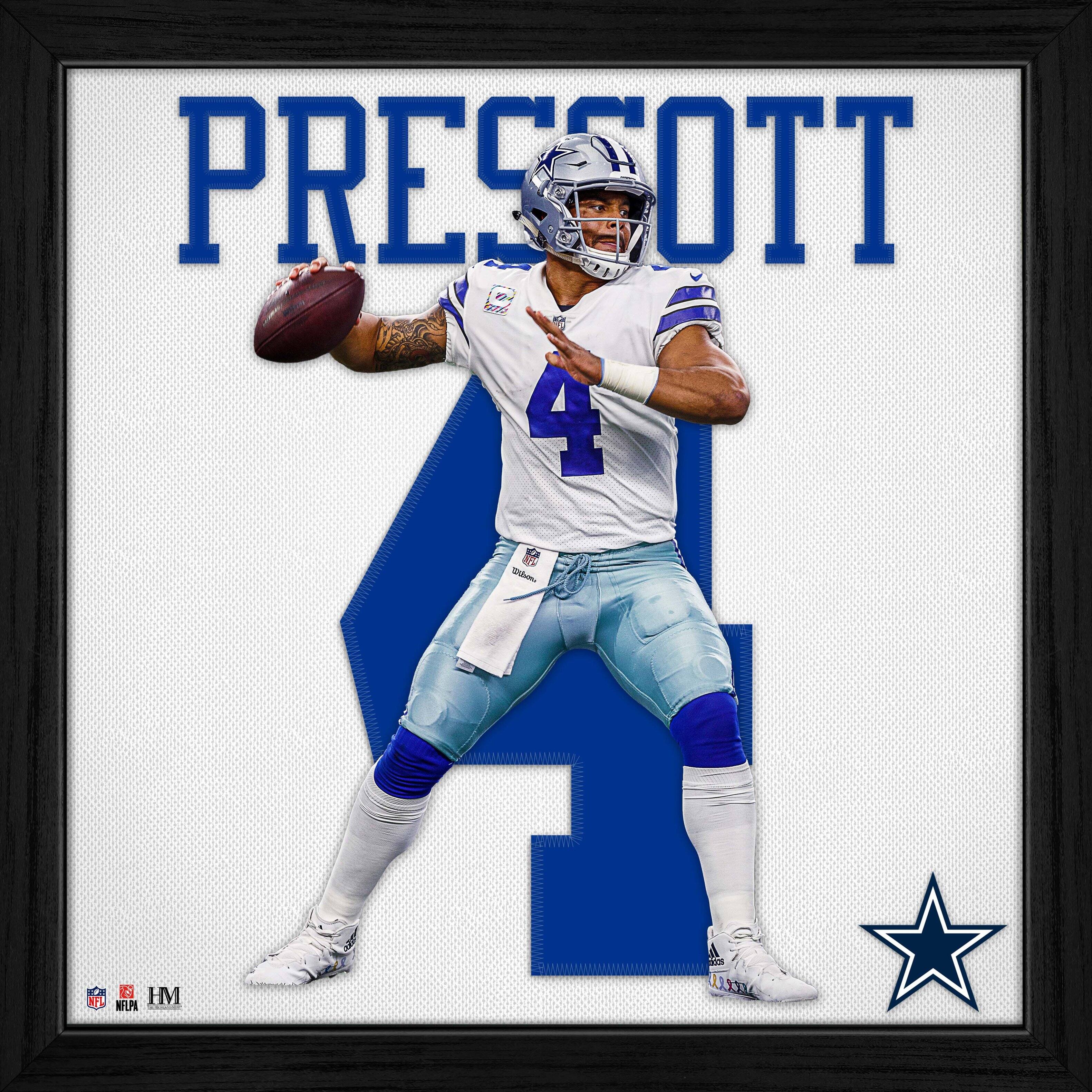 Dak Prescott Dallas Cowboys 13'' x 13'' Jersey Number Frame