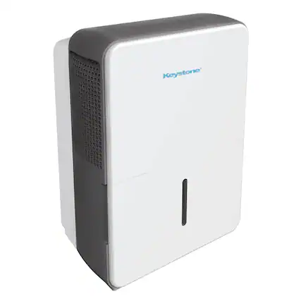 Front. Keystone - 50 Pint Dehumidifier with Electronic Controls - White.