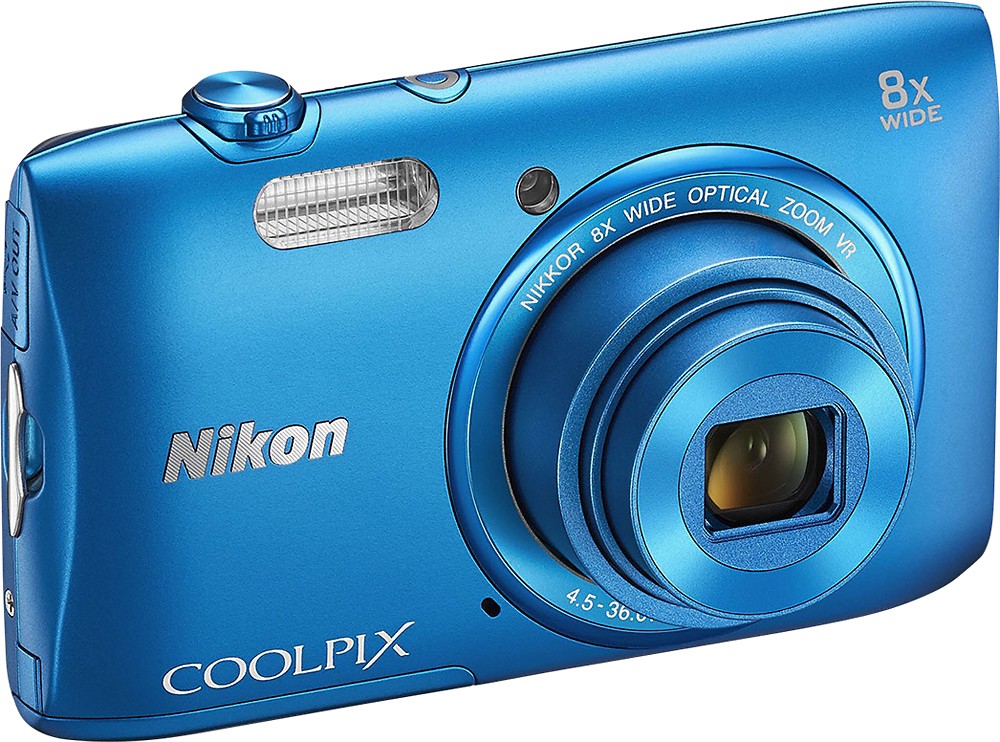 Best Buy: Nikon Coolpix S3600 20.0-Megapixel Digital Camera Blue 26454