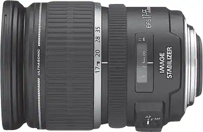 Front. Canon - EF-S 17-55mm f/2.8 IS USM Standard Zoom Lens - Black.