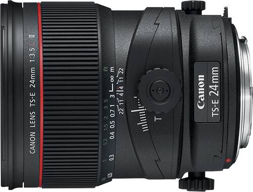 Alt View 1. Canon - TS-E 24mm f/3.5L II Tilt-Shift Lens - Black.