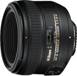 Front. Nikon - AF-S NIKKOR 50mm f/1.4G Standard Lens - Black.