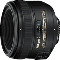 Nikon - AF-S NIKKOR 50mm f/1.4G Standard Lens - Black - Front_Zoom
