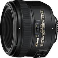 Nikon - AF-S NIKKOR 50mm f/1.4G Standard Lens - Black - Front_Standard