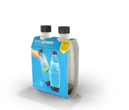 SodaStream - DWS 1L Bottle (2-Pack) - Black
