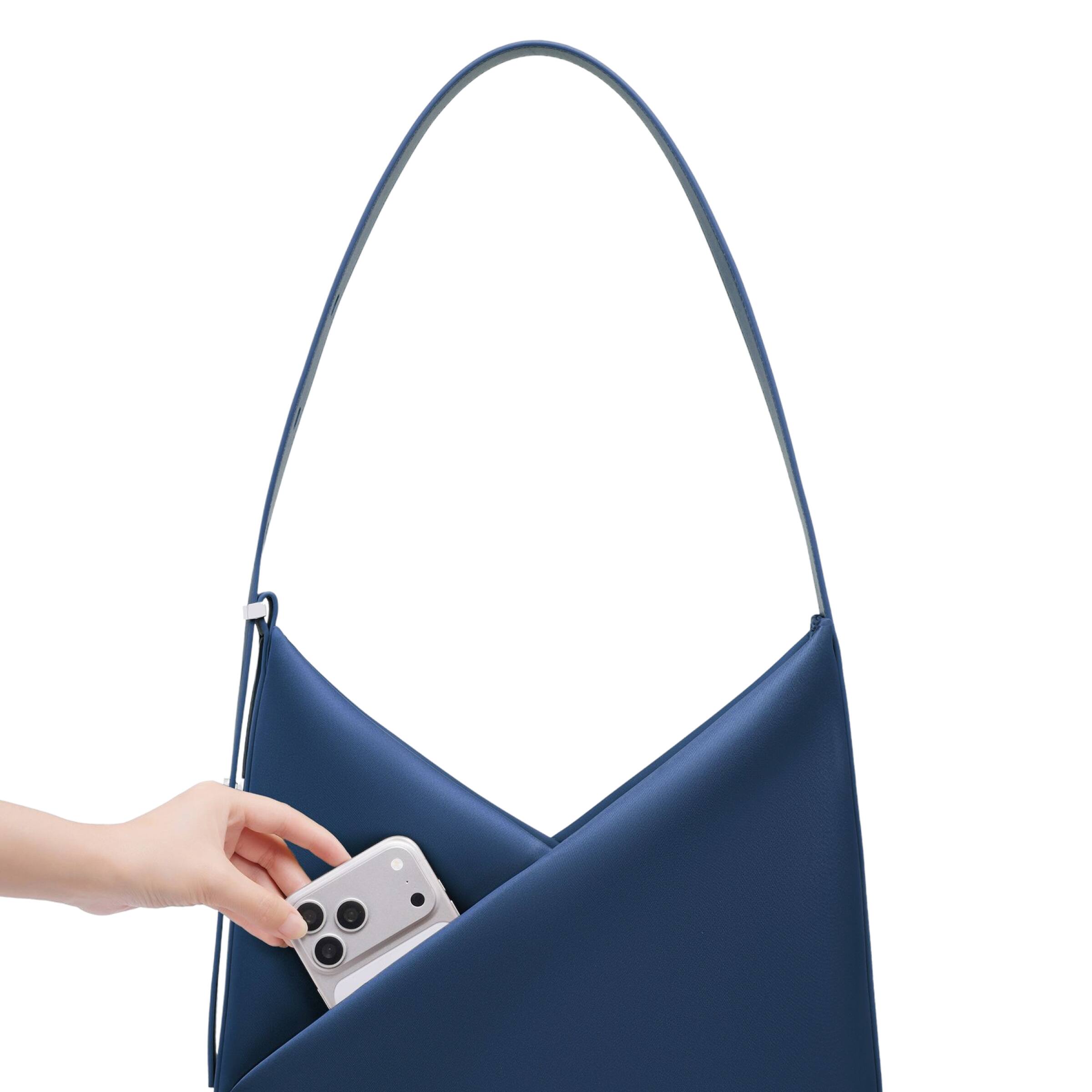 Alt View 9. Lux & Nyx - Lux & Nyx - Origami 15" Laptop Hobo Bag - Convertible Shoulder Bag - Navy.