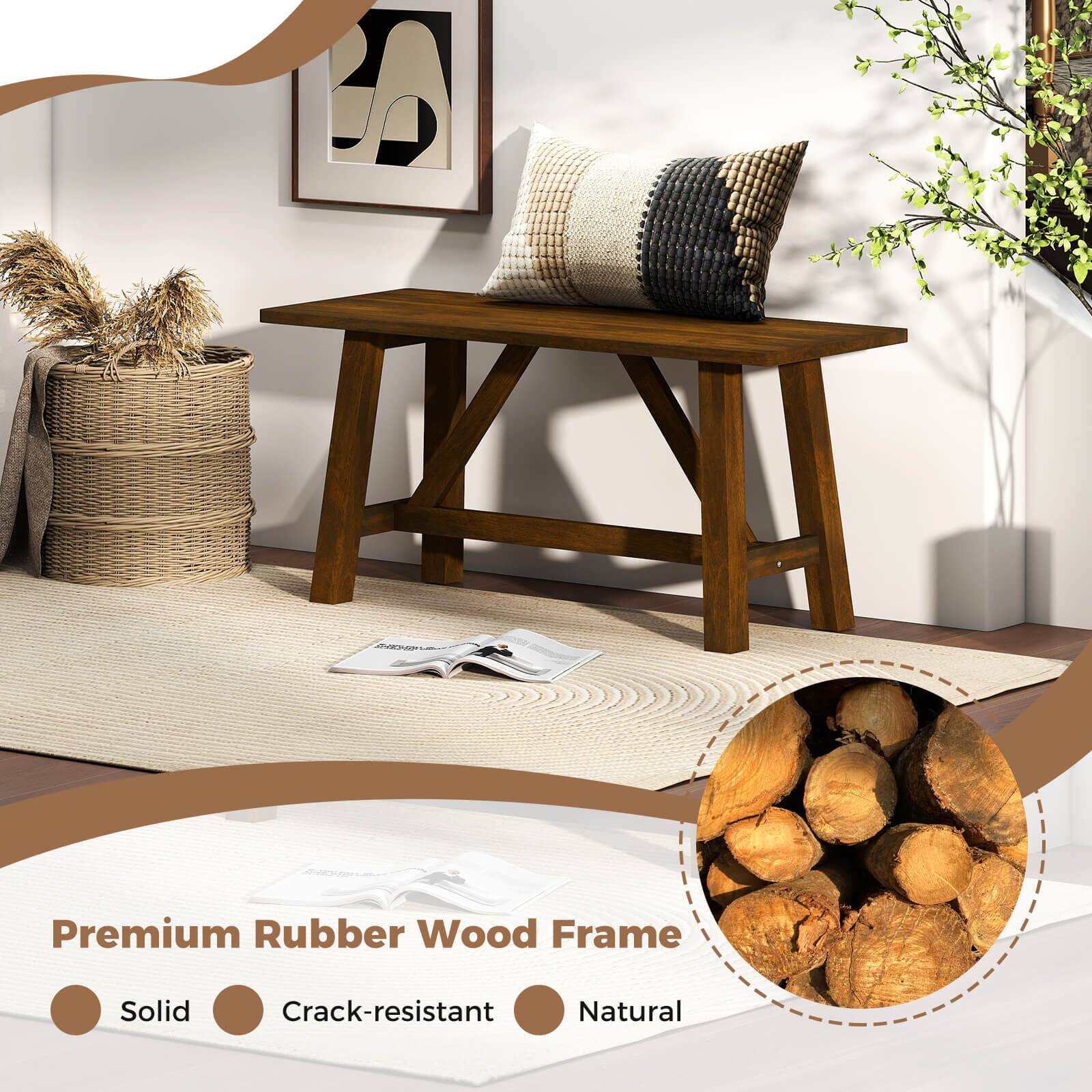 Premium Rubber Wood Frame
Solid
Crack-resistant
Natural