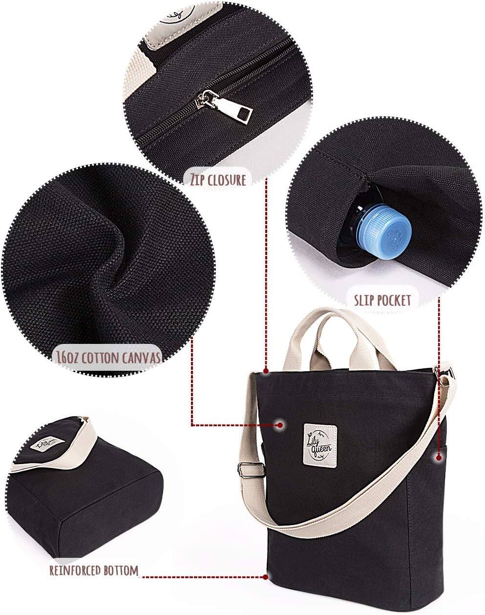 ZIP CLOSURE  
SLIP POCKET  
16OZ COTTON CANVAS  
REINFORCED BOTTOM