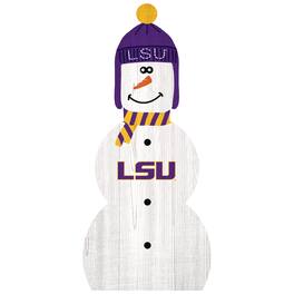 Fan Creations - LSU Tigers 31'' Snowman Leaner - White