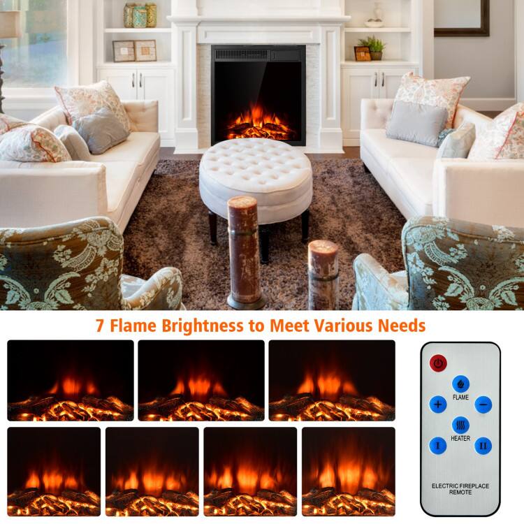 7 Flame Brightness to Meet Various Needs

FLAME
I SS5 HEATER II ELECTRIC FIREPLACE REMOTE
