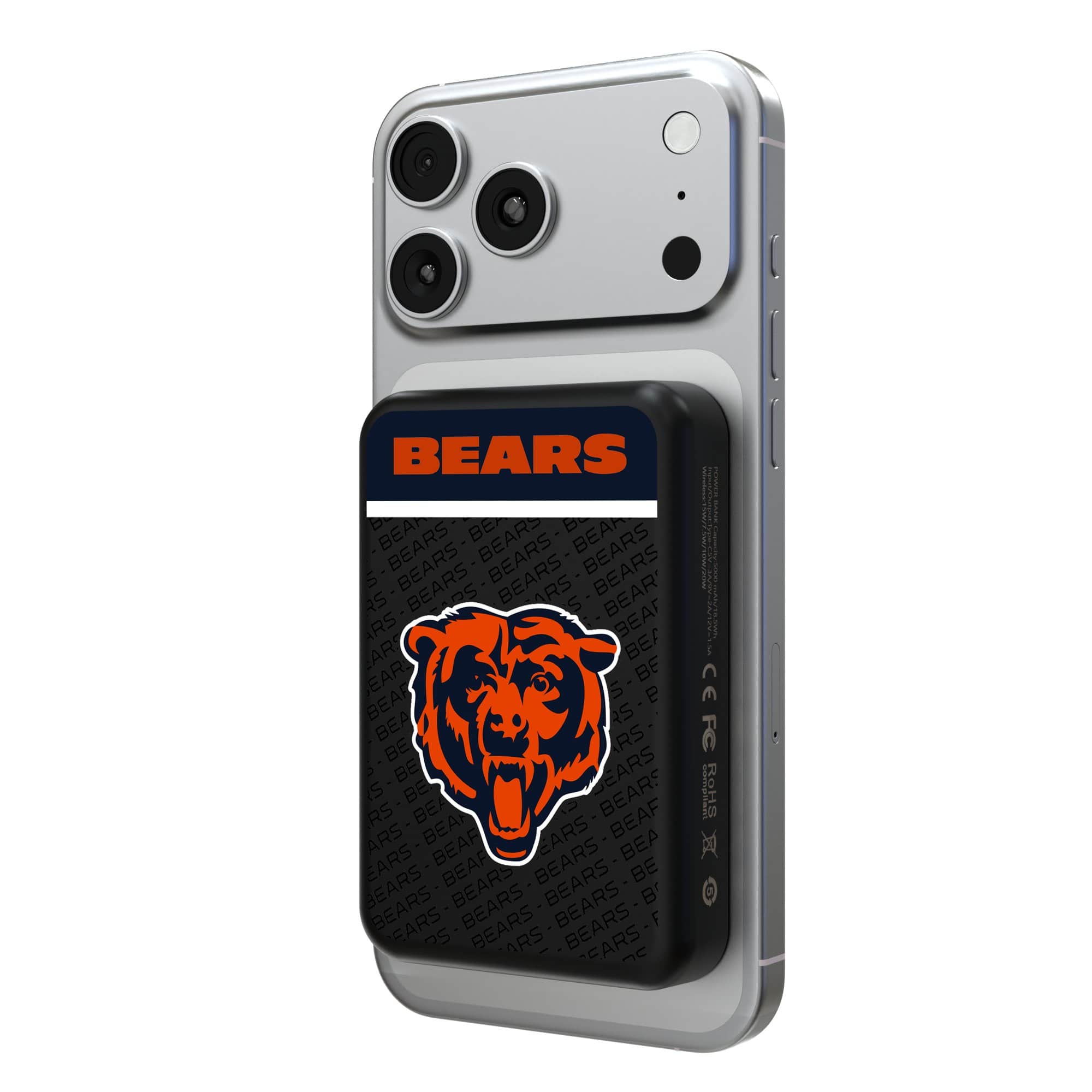 Keyscaper - Chicago Bears Endzone Plus Wireless Power Bank - Multicolor