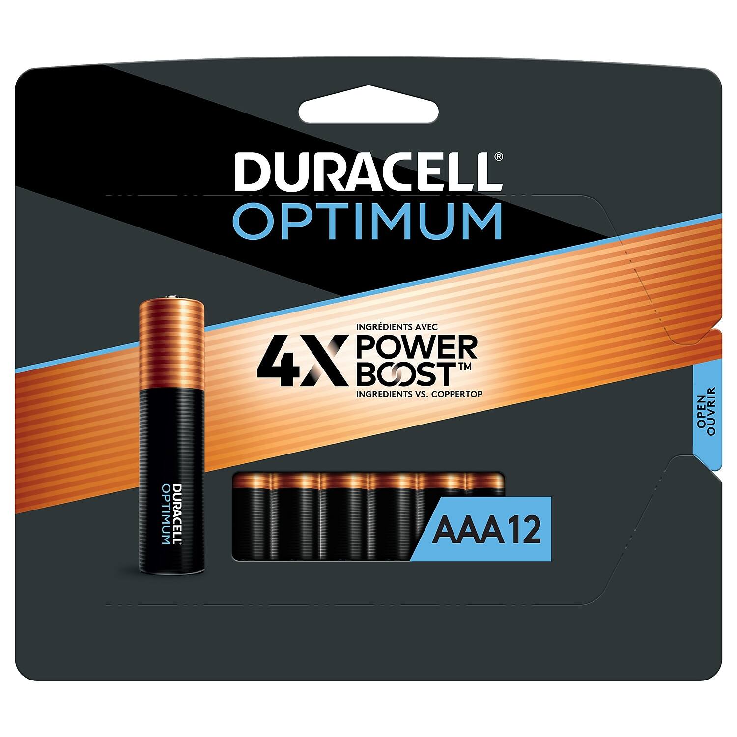 Duracell - Optimum AAA Alkaline Battery, 12/Pack (OPT2400B12PRT)