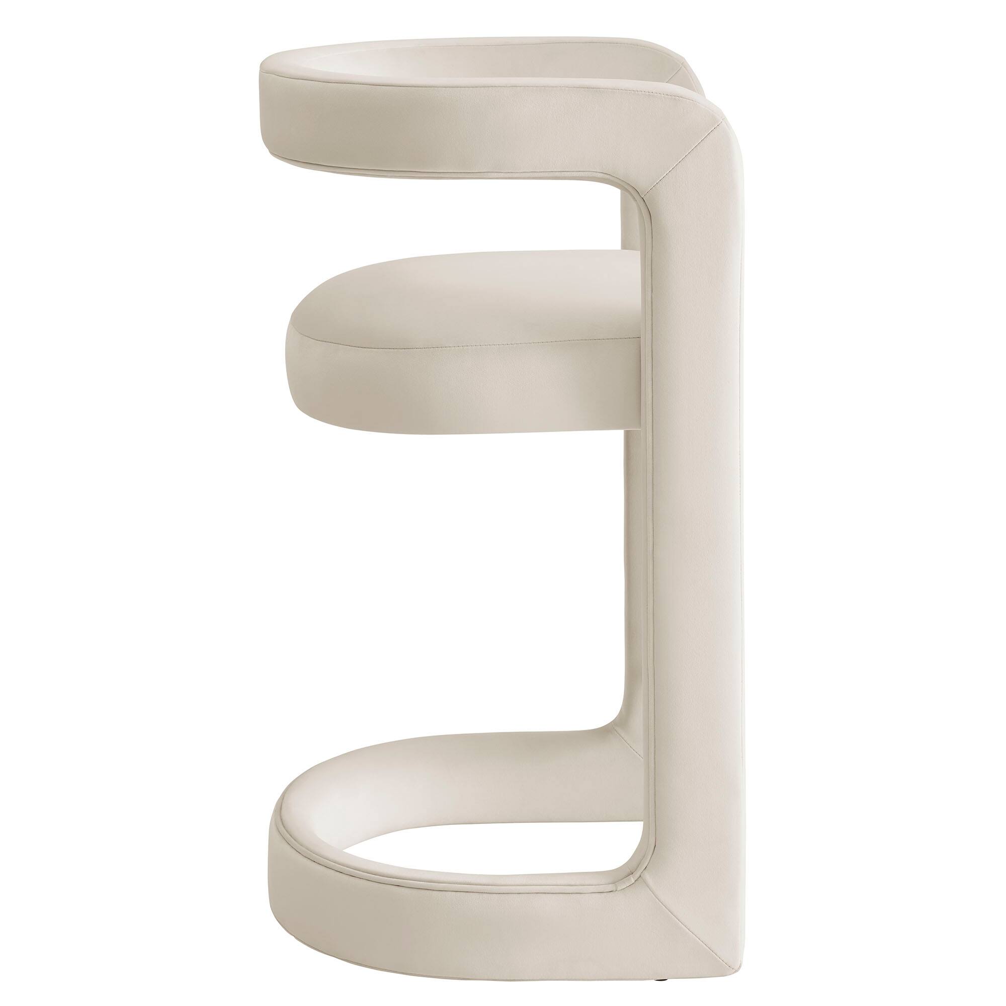 Back. Modway - Winslow Performance Velvet Counter Stool - Gray.