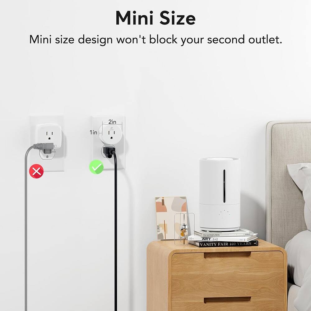 Mini Size  
Mini size design won't block your second outlet.