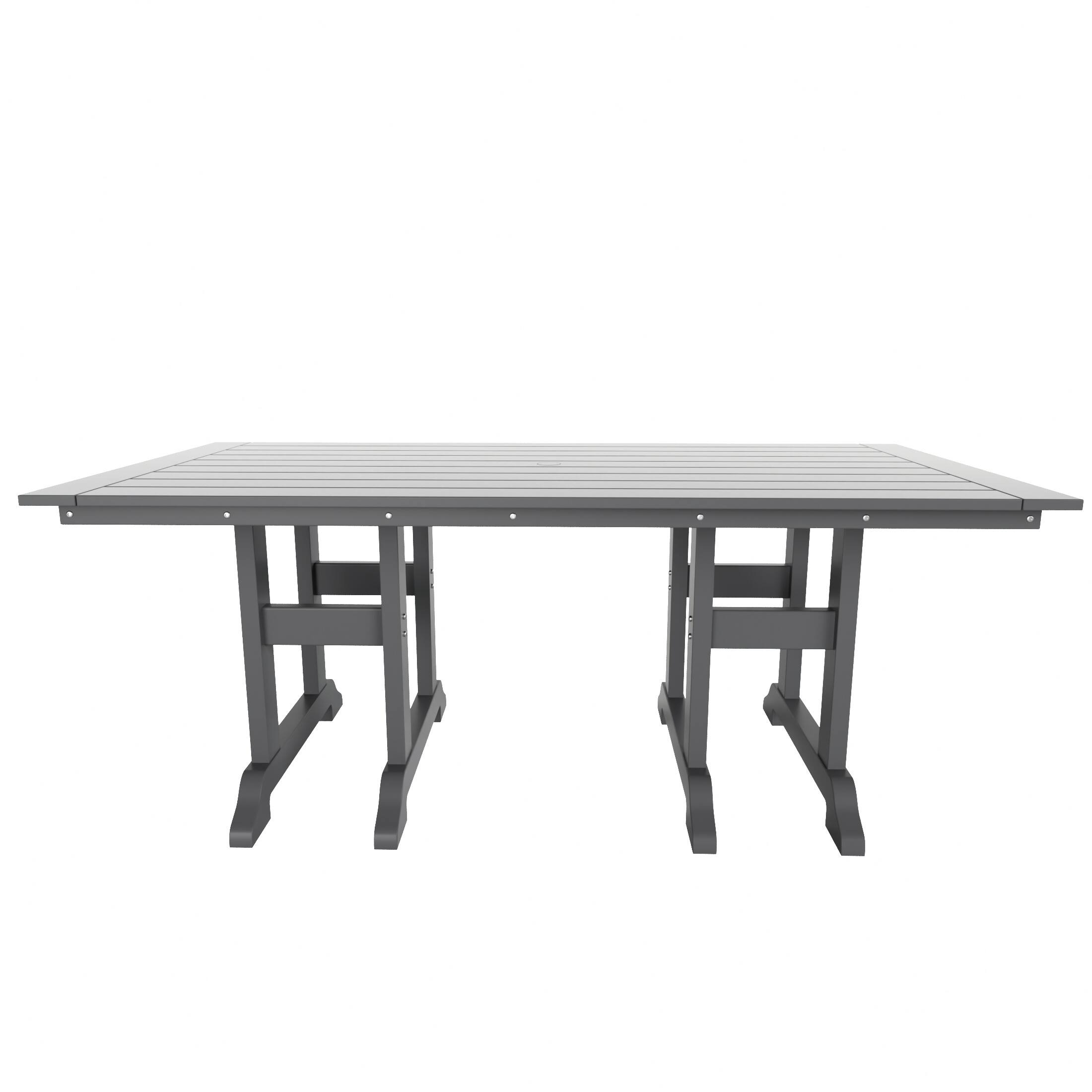 Left. WestinTrends - WestinTrends Malibu 71" Outdoor Patio Dining Table - Gray.